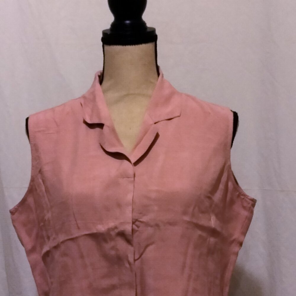 sleeveless button down shirt